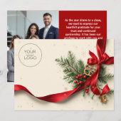 Beruflich Real Anwesen Team Foto Weihnachten (Vorne/Hinten)