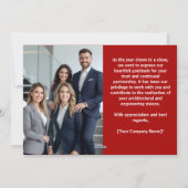 Beruflich Real Anwesen Team Foto Weihnachten (Rückseite)