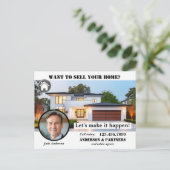 Beruflich Real Anwesen Verkaufen Sie eine Zuhause Postkarte (Stehend Vorderseite)