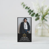 Beruflich Real Anwesen | Vertikales Foto Visitenkarte (Stehend Vorderseite)