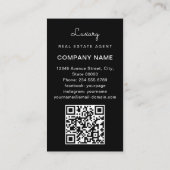 Beruflich Real Anwesen | Vertikales Foto Visitenkarte (Rückseite)