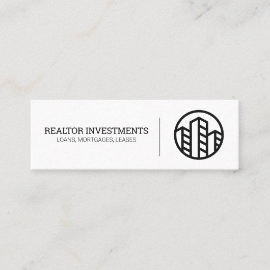 Beruflich | Realtor Investor Mini Visitenkarte (Vorderseite)