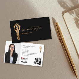 Beruflich Realtor Real Anwesen Hinzufügen Foto QR  Visitenkarte