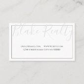 Beruflich Realtor Realty Visitenkarte (Rückseite)