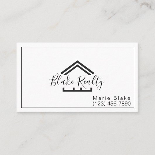 Beruflich Realtor Realty Visitenkarte (Vorderseite)