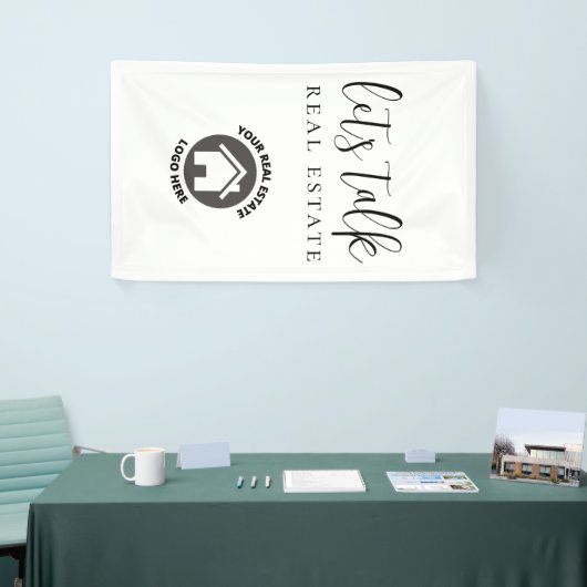 Beruflich Realty Sprechen wir über das echte Anwes Banner (Messeveranstaltung)