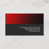 Beruflich Red Gray Trendy Moderne Elegante Visitenkarte (Rückseite)