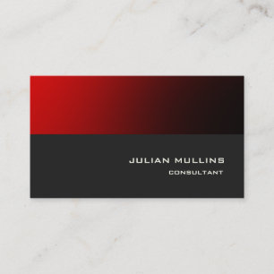 Beruflich Red Gray Trendy Moderne Elegante Visitenkarte