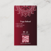 Beruflich Red Mandala Yoga Business Card Treuekarte (Vorderseite)