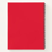 Beruflich Red Monogram Initial Business Notizblock (Rückseite)