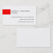 Beruflich Red White Customizing Business Card Visitenkarte (Vorne/Hinten)