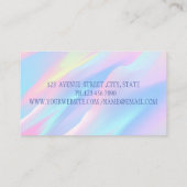 Beruflich-rosa Flamingo, holografisch Abstrakt Visitenkarte (Rückseite)