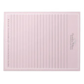 Beruflich rosa Minimalistisch Notizblock (Vorderseite)