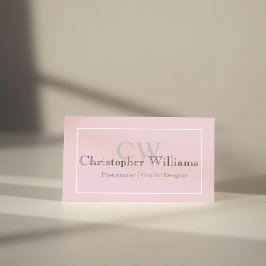 Beruflich rosa Minimalistische Visitenkarte