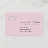 Beruflich rosa Minimalistische Visitenkarte (Rückseite)