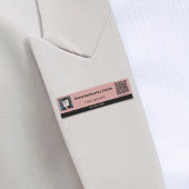 Beruflich rosa Schwarz-Bild QR-Code Namensschild