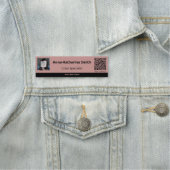 Beruflich rosa Schwarz-Bild QR-Code Namensschild (Beispiel)