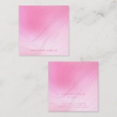 Beruflich rosa Weiße Vorlage Elegant Beliebt Quadratische Visitenkarte (Vorne/Hinten)