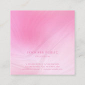 Beruflich rosa Weiße Vorlage Elegant Beliebt Quadratische Visitenkarte (Rückseite)