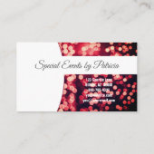 Beruflich Rosy Red Bokeh Custom Foto QR Visitenkarte (Rückseite)