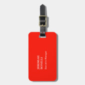 Beruflich-rot-minimalistisch modern gepäckanhänger (Vorderseite vertikal)