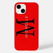 Beruflich-Rot-Monogramm Ihr Name Case-Mate iPhone Hülle (Rückseite)