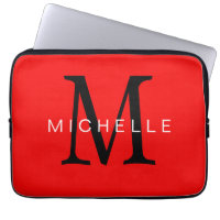 Beruflich-Rot-Monogramm Ihr Name