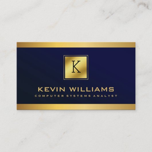 Beruflich Royal Blue Computer System Analyst Visitenkarte (Vorderseite)