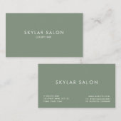 Beruflich Sage Green Minimalistisch Visitenkarte (Vorne/Hinten)