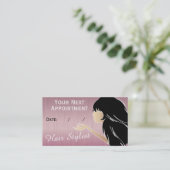 Beruflich Salon Stylist Termine Karten (Stehend Vorderseite)