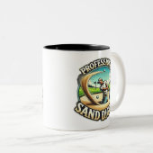 Beruflich Sand Digger - Golf Spaß Zweifarbige Tasse (VorderseiteRechts)