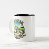 Beruflich Sand Digger - Golf Spaß Zweifarbige Tasse (Vorderseite Links)