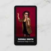 Beruflich Sänger Custom QR Premium Visitenkarte (Vorderseite)