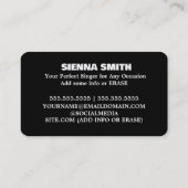 Beruflich Sänger Visitenkarte (Rückseite)