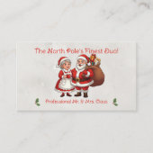Beruflich Santa Business Card Big Mr.&Mrs Claus Visitenkarte (Vorderseite)