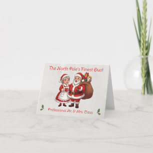 Beruflich Santa Business Card Gruß Mrs Claus Karte