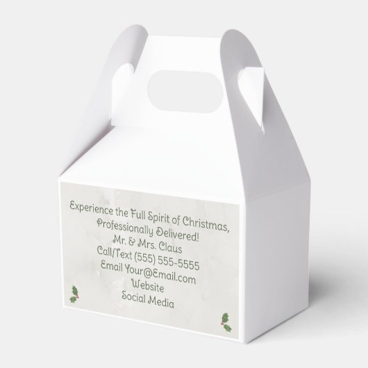 Beruflich Santa Business Card Mr. & Mrs. Claus Geschenkschachtel (Rückseite)