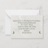 Beruflich Santa Business Card Mr. & Mrs. Claus Mitteilungskarte (Rückseite)