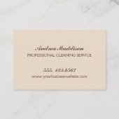 Beruflich Saubere Zuhause - Innenreinigung Visitenkarte (Rückseite)