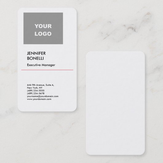 Beruflich schlicht minimalistisch, modern ADD IHR  Visitenkarte (Vorne/Hinten)