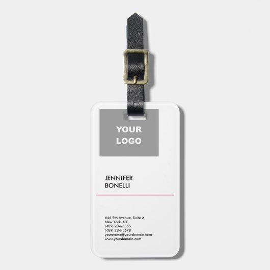 Beruflich schlicht minimalistisch-modern hinzufüge gepäckanhänger (Vorderseite vertikal)