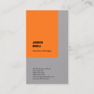 Beruflich schlicht-minimalistisch-modern orange gr visitenkarte