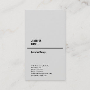 Beruflich schlicht-minimalistisch-moderner Platin- Visitenkarte