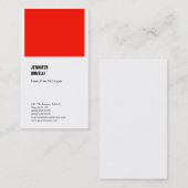 Beruflich schlicht-minimalistisch-modernes Rot Visitenkarte (Vorne/Hinten)