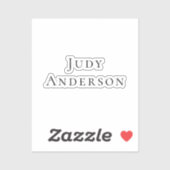 Beruflich Schlicht modern elegant Ihr Name Aufkleber (Blatt)