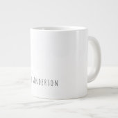 Beruflich Schlicht modern elegant Ihr Name Jumbo-Tasse (Vorderseite Rechts)