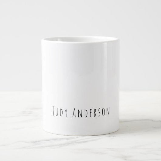 Beruflich Schlicht modern elegant Ihr Name Jumbo-Tasse (Vorderseite)