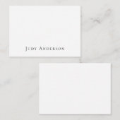 Beruflich Schlicht modern elegant Ihr Name Mitteilungskarte (Vorne/Hinten)