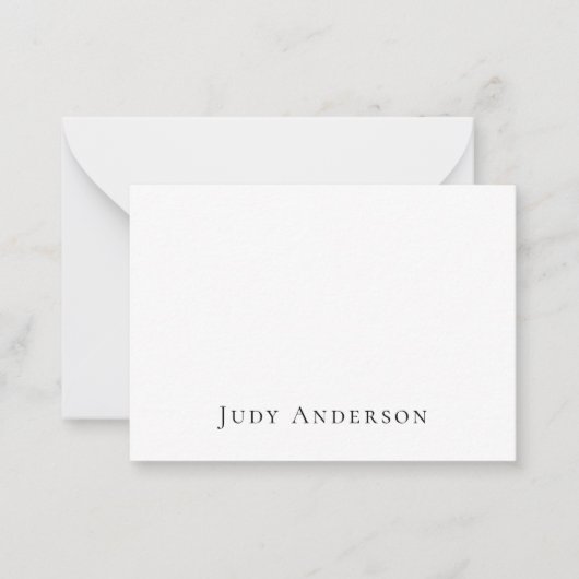 Beruflich Schlicht modern elegant Ihr Name Mitteilungskarte (Vorderseite)