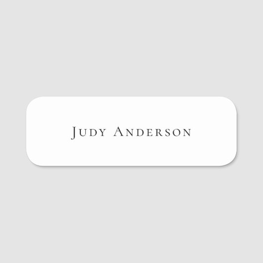 Beruflich Schlicht modern elegant Ihr Name Namensschild (Vorderseite)